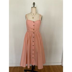 Free People peachy pink dress w/ tie in back